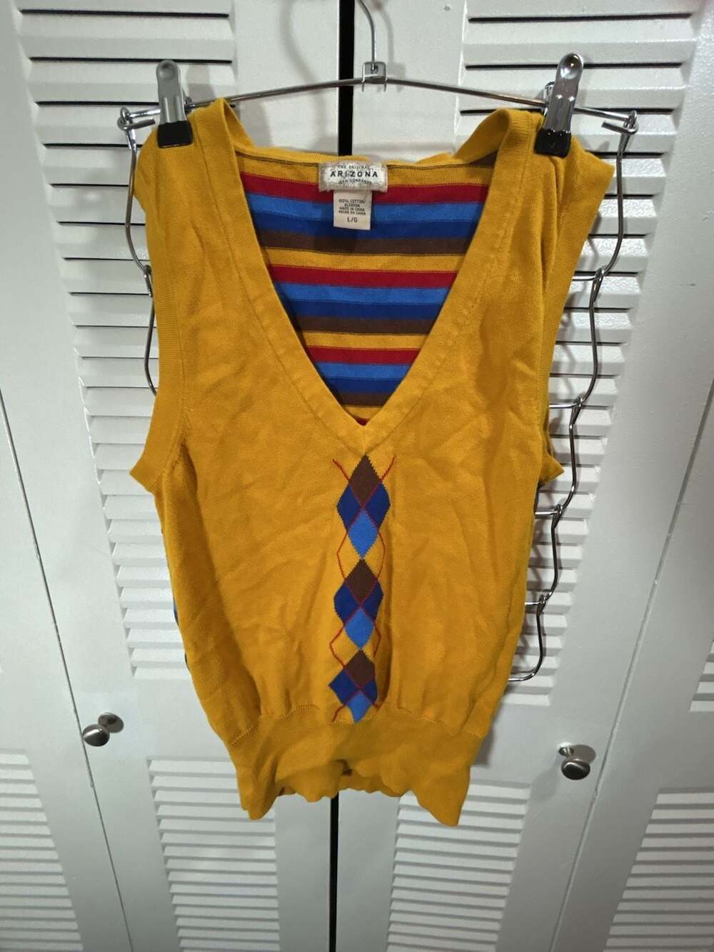 Arizona Jean Company 100% Cotton/Algodon Vintage, Y2K Style Vest